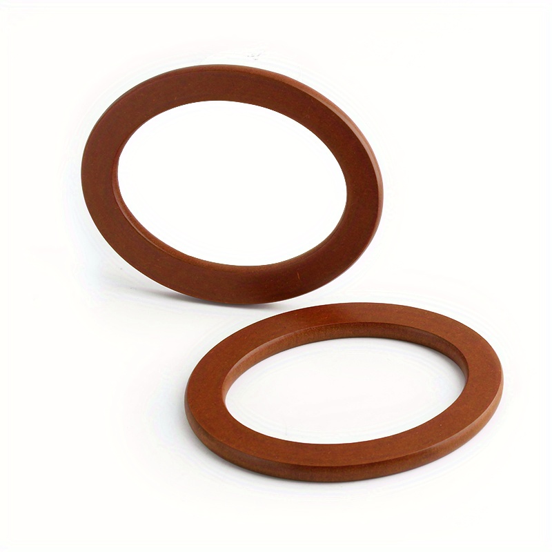 2PCS Oval Holz Geldbörse Griff Ersatz Handgemachte Tasche Handtasche Umhängetasche DIY Handwerk Nähen Zubehör Holzgriff Rahmen: Default Title