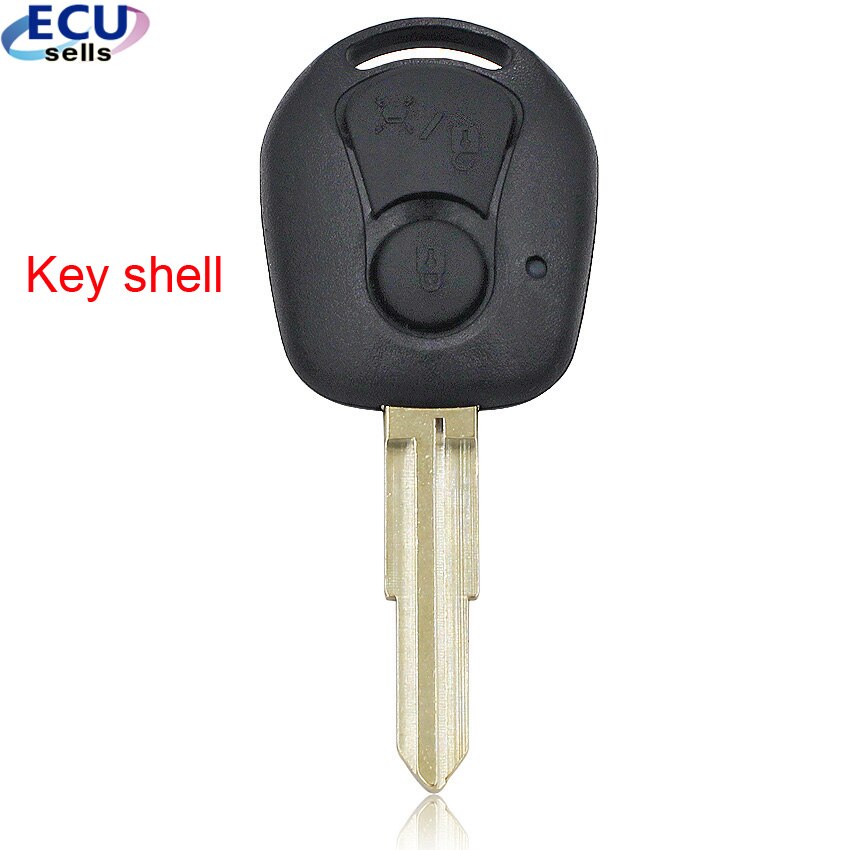 Coque de clé de voiture pliable à 2 boutons, pour SsangYong Actyon Kyron Rexton