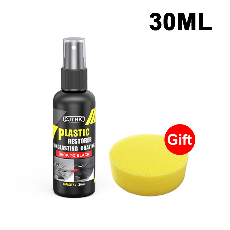 Restaurador de plástico para coche, productos de limpieza de coche con brillo negro, restauración de cuero y plástico, renovador de revestimiento de reparación y pulido automático: Blue