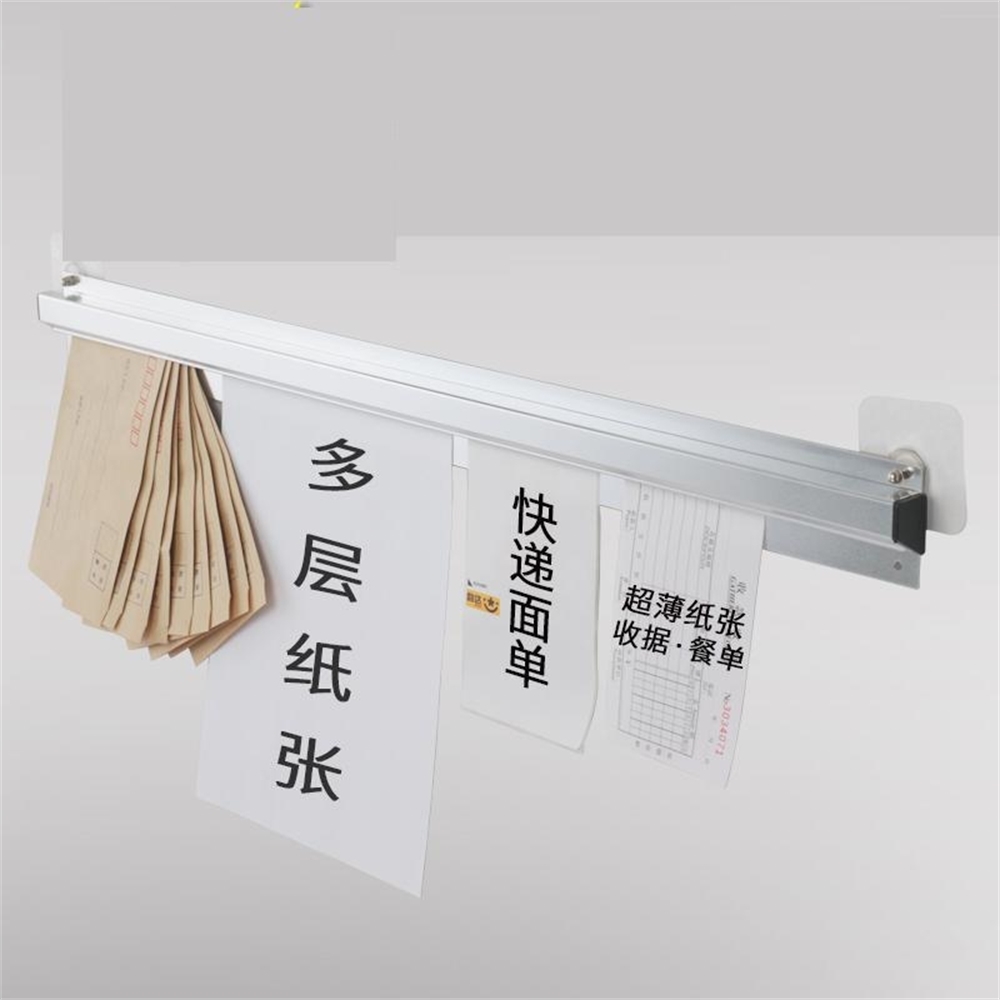 Wall Mounting Paper Clip Bill Menu Clamp Rod Kitchen Hotel Restaurant Insertion Paper Organizer Snap Strip Label Storage Rail