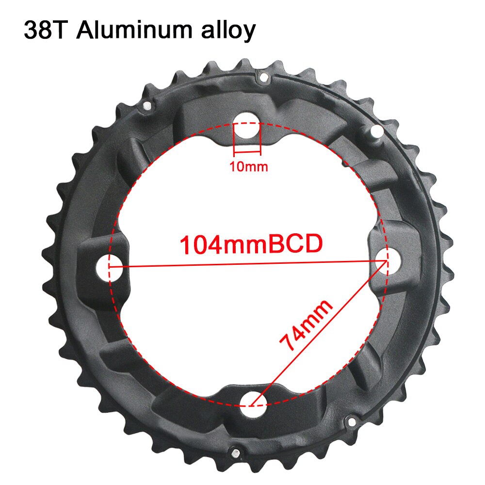 104BCD 64BCD Chainirng MTB Double/Triple Speed Bike Chainwheel 22/24/26/28/32/36/38/42T Mountain Bike Crankset Parts for Shimano: Navy Blue