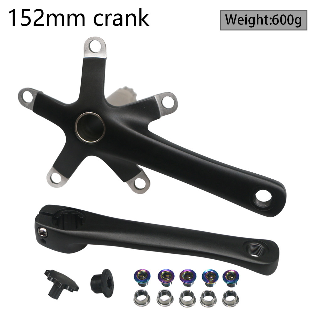 Ensemble de manivelles pour vélo de route, 130 BCD 152 165 170, bras creux intégré, support de pédalier BB: 152 Crank