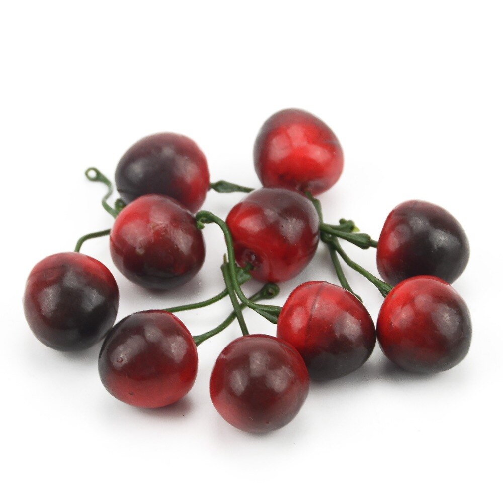 Cheap 80pcs artificial foam simulation fruit cherry wedding decoration false berry DIY props cut and paste false flower accessor
