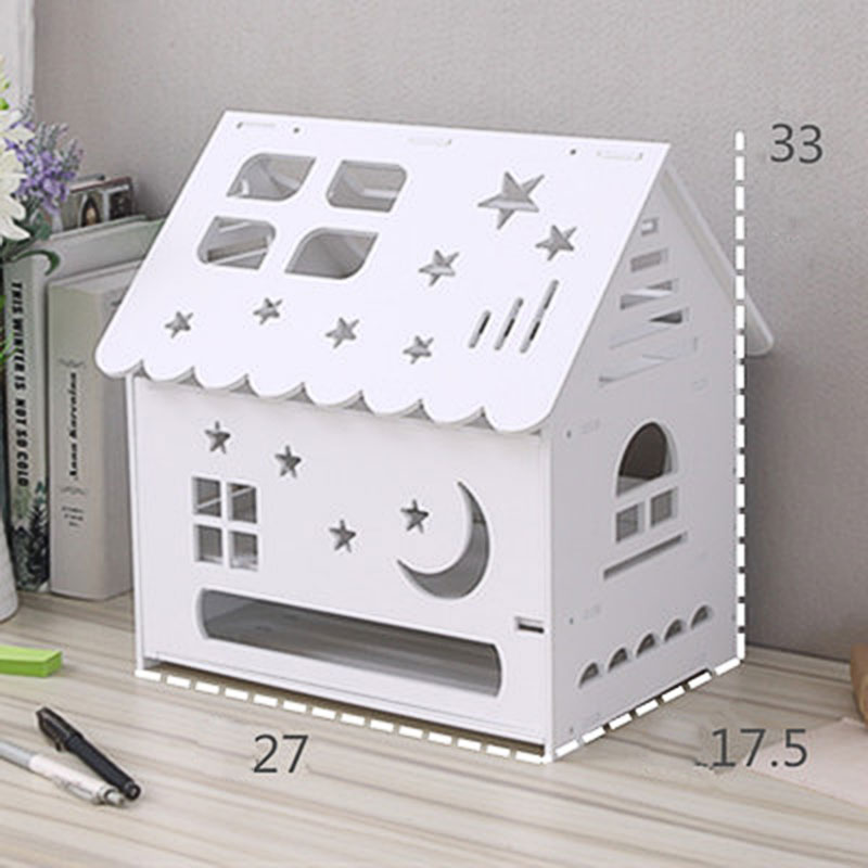 1pc Router Box Wall Mount Shelf Wood-Plastic Wireless Wifi Plug Board Storage Organizer Stand Up Two &Three Layers for Home: three layers star S