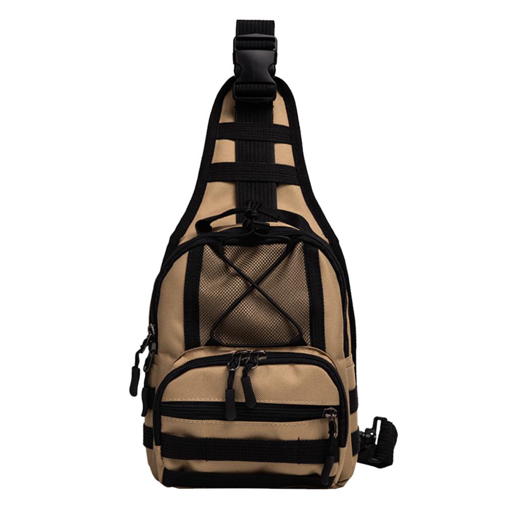 Sacs de voyage durables classique délicat unisexe poitrine Pack en Nylon décontracté sac à bandoulière argent en plein air téléphone pochette voyage: Camel