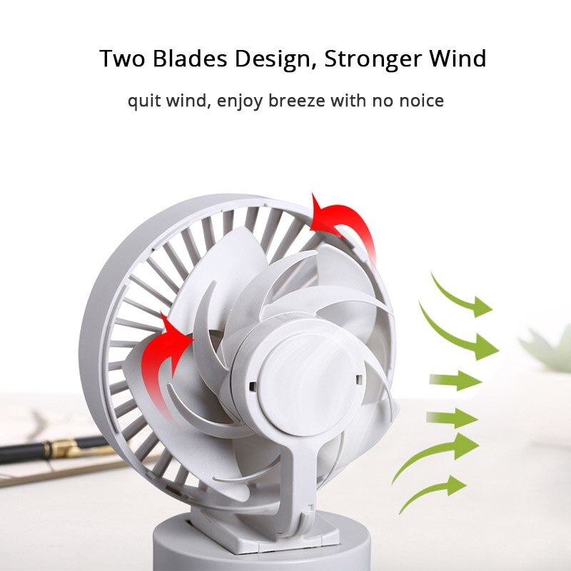 Zomer Usb Fan Creatieve Mini Usb Ventilator Voor Office Home Strand Draagbare 2 Speed Computer Pc Fans Met Dubbelzijdig fans Bladen Blower