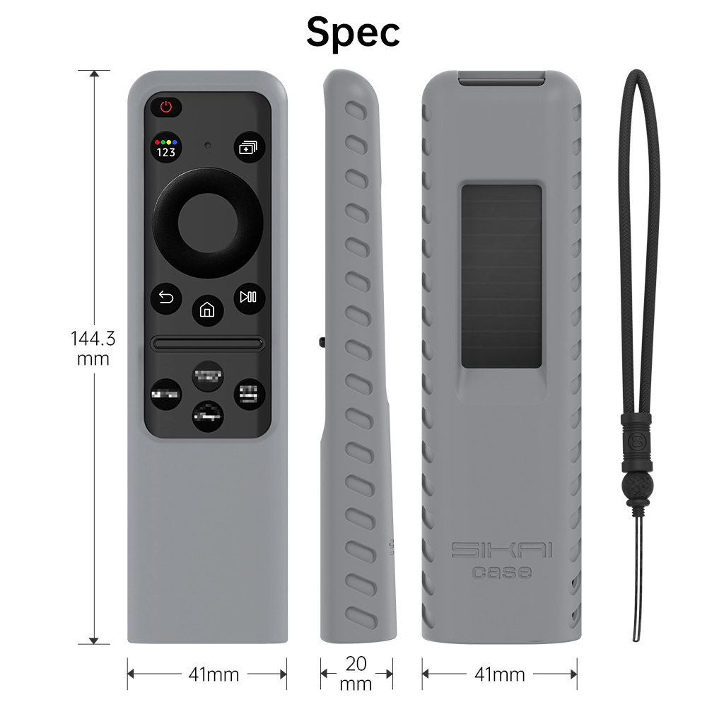 Silikonowa osłona SIKAI do Samsung BN59-01432A Oryginalna obudowa pilota Voice Smart TV do ładowania słonecznego 2023, TM2360E, TM2361E