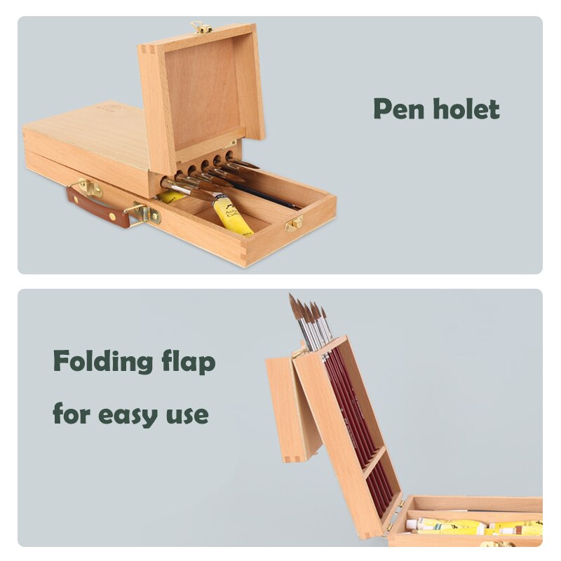 Wooden Portable Painting Box Sketch Painting Box for Drawing Laptop Accessories Painting Art Supplies
