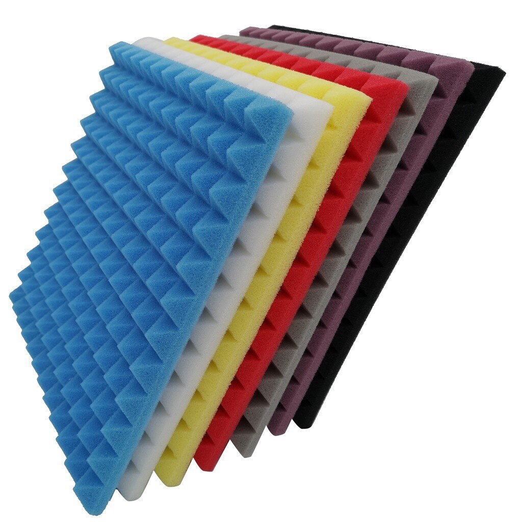 Panel aislante de sonido de espuma acústica, esponja de absorción de sonido para estudio Ktv, pegatinas coloridas de pared insonorizadas, 30x30x2,5 cm, 1 Uds.