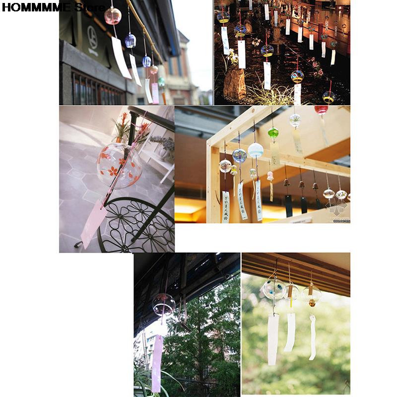 Japanese Wind Bell 1PC Japan Wind Chimes Handmade Glass Furin Home Decors Spa Kitchen Office Decor