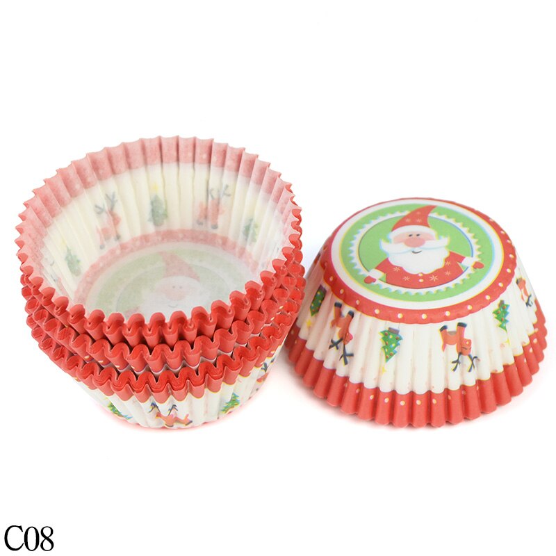 Doublures de Cupcake, tasse de cuisson, bricolage, plateau en papier à muffins, plateaux à pâtisserie, fournitures de cuisine, moule à gâteau, outils de décoration, 100 pièces: C08