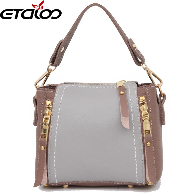 Dames handtassen dames handtas trend hit kleur handtas pu eenvoudige schoudertas diagonaal: Bruin