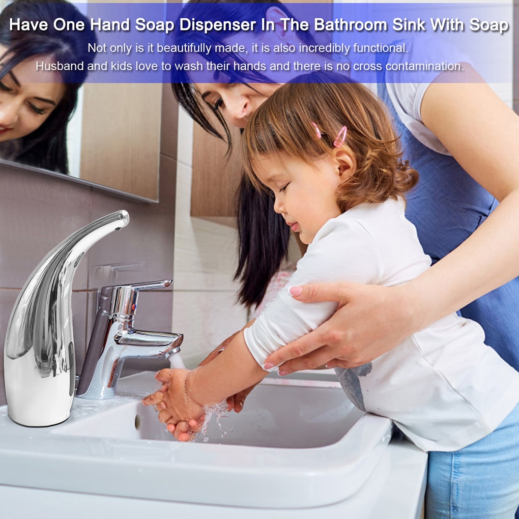 Dispensador automático de jabón líquido, Sensor inteligente infrarrojo, sin contacto, ABS, para cocina y baño,