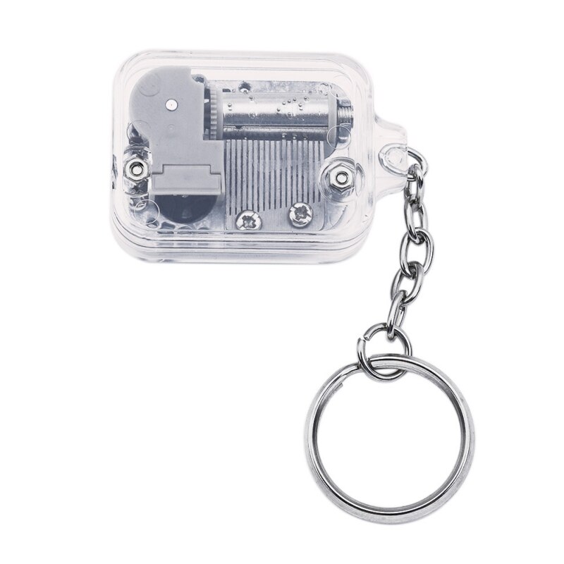1PC Acrylic Music Box With Keychain Unique Small Music Box Portable Mini Music Box