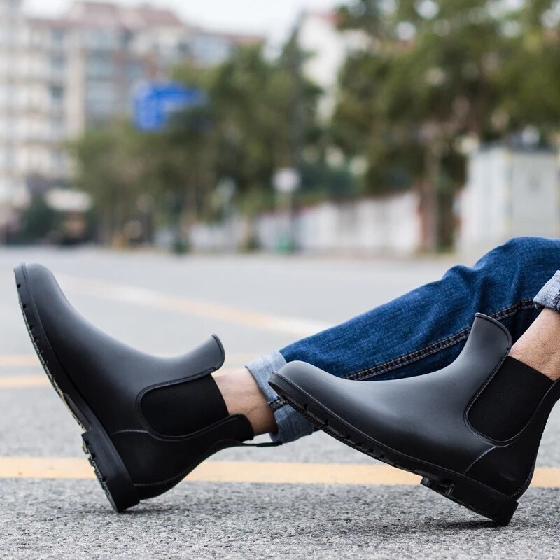 Men rain boots men rain boots men ankle boots men casual boots men rubber rain boots waterproof