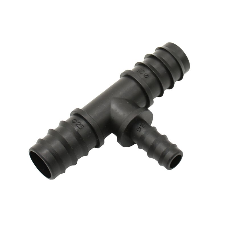 25mm to 16mm reducing tee barb water splitter Garden hose tee 3 way connector barbed splitter 1pcs