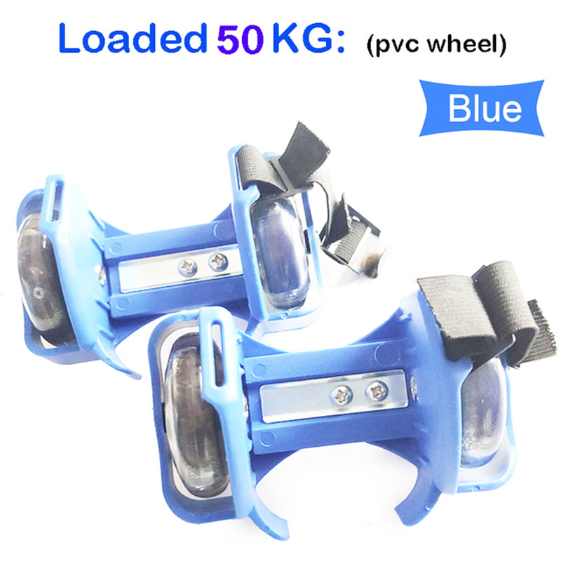 Bunte blinkende Rolle skaten schuhe LED licht wirbelwind Rolle Blitz-Rad ferse einstellbare rollen skaten schuhe für mädchen Art: Blau