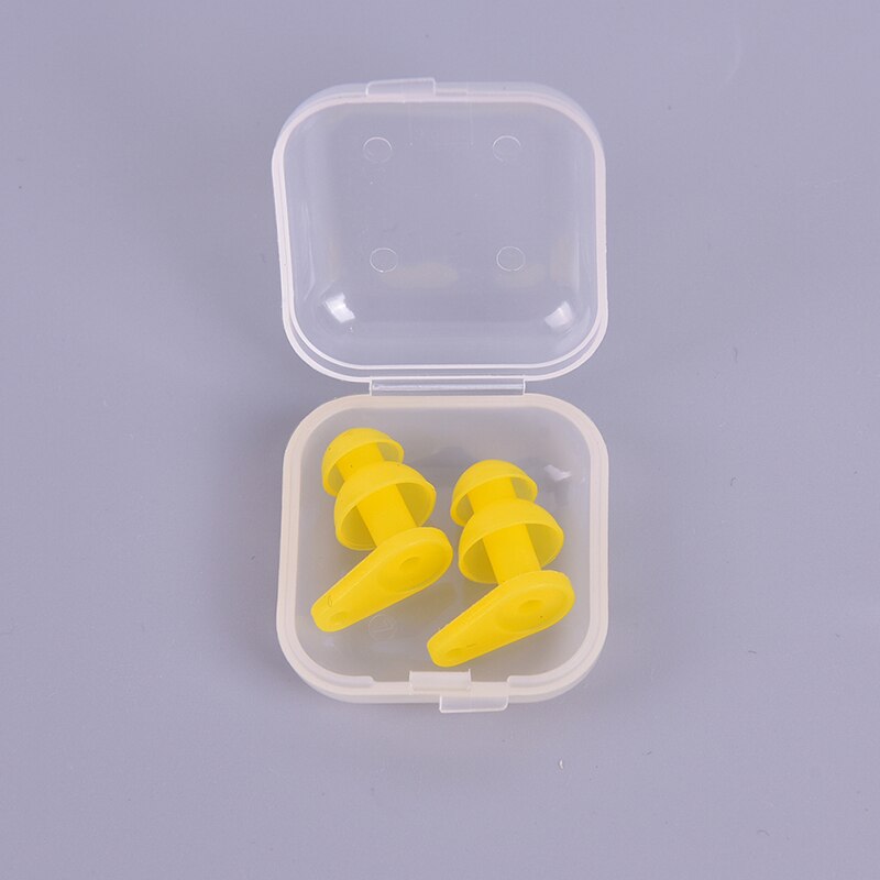 2PCS/1Pair Box-packed Comfort Earplugs Noise Reduction Silicone Soft Ear Plugs Swimming Silicone Earplugs Protective For Sleep: B YL