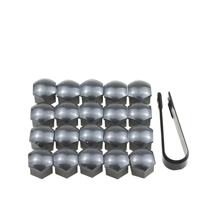 17mm 20Pcs/lot Wheel Lug Bolt Center Nut Covers Caps For Skoda octavia a5 a7 1 rapid fabia yeti superb accessories: Gray