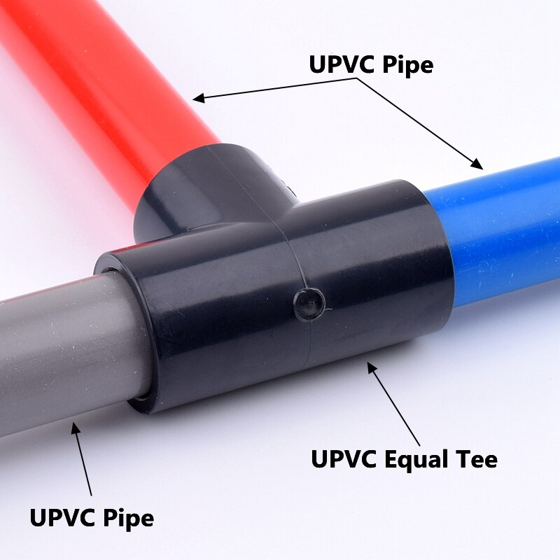 2-10Pcs 20-63mm UPVC Three-Way Joints Garden Irrigation Plastic Water Pipe Fittings Fish Tank Aquarium Accessories