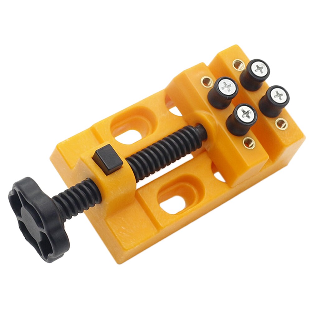 Mini Flat Clamp Table Jaw Bench Drill Press Vice Opening Vise for Jewelry: Yellow