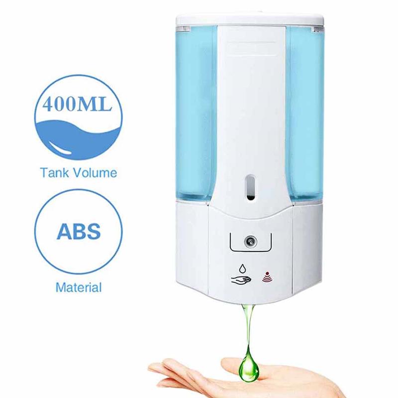 400ml flytende såpedispenser automatisk ir sensor såpedispenser vegg berøringsfri kjøkkensåpe lotionpumpe til kjøkken dårlig