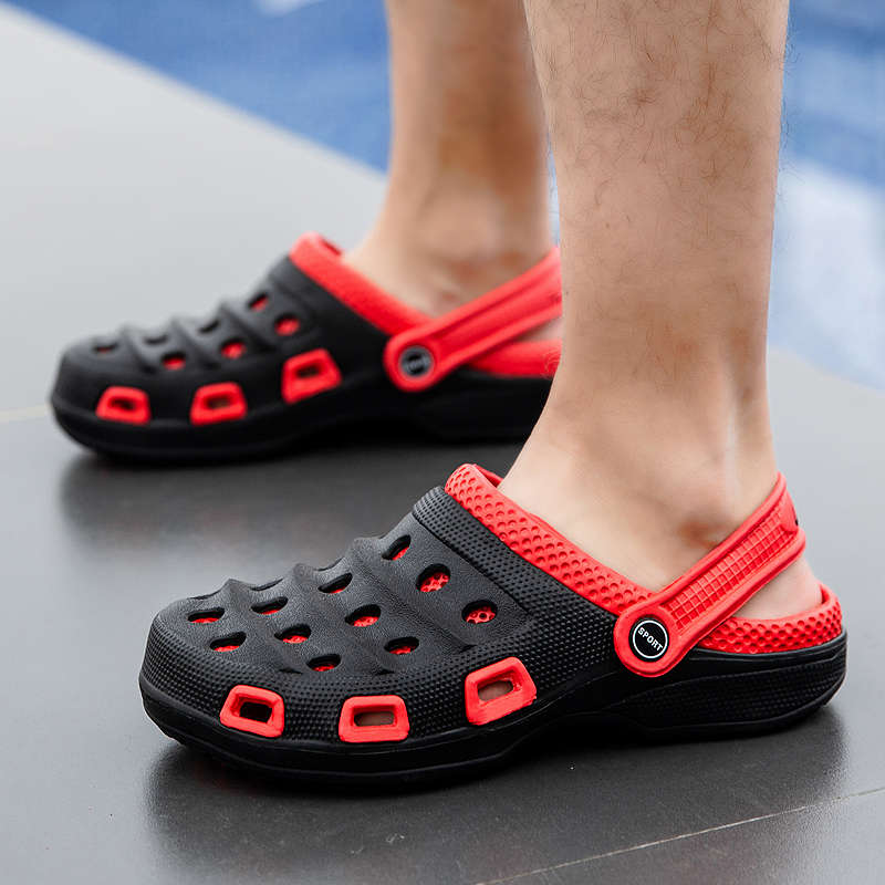 Pantoufles confortables pour hommes, chaussures de maison de pêche de marche pour hommes, pantoufles de plage pour le jardin à la B5, modèle décontracté