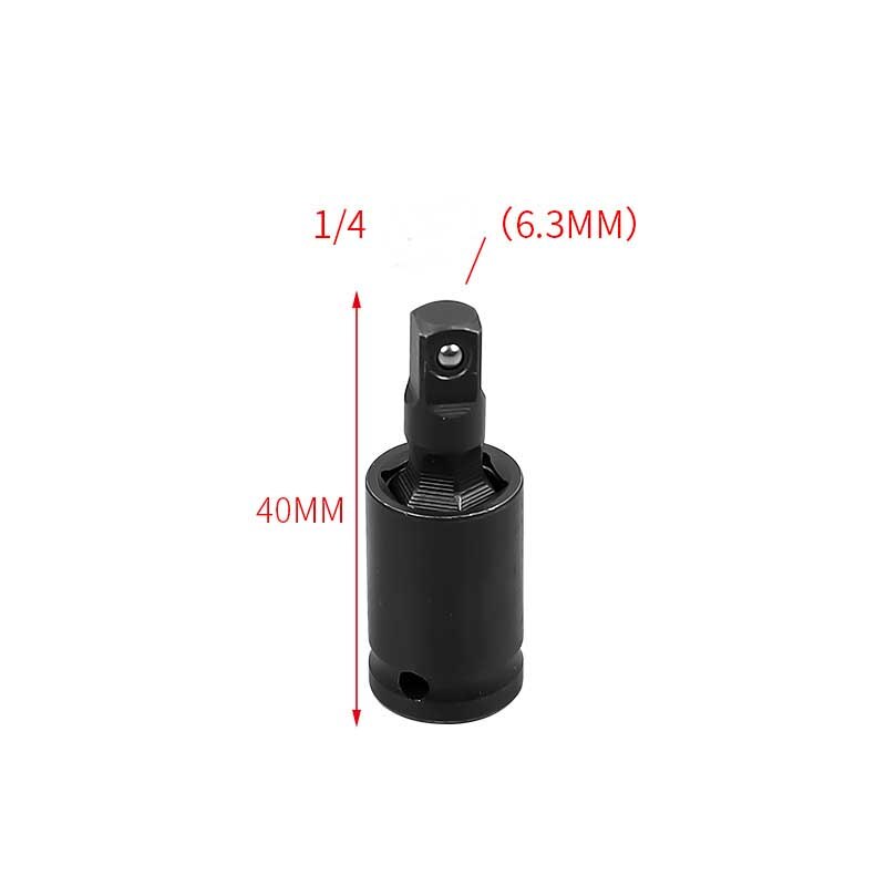 ZK30 3Pcs 1/4 "3/8" 1/2 "Fosfateren Chroom Molybdeen Staal Steeksleuteldop Adapter Pneumatische Moersleutel Kruiskoppeling hand Tool: 1-4