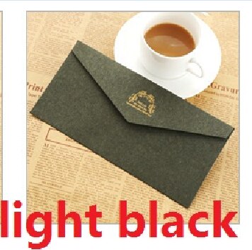 3 stks/partij/Set 11x22 cm Leuke Bussiness Enveloppen Voor Party Bedrijf Geen 5 Gekleurde Kraft dikke Opslag Enveloppen Off Wit: light black