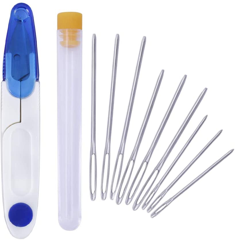 KAOBUY 38 PCS Crochet Hooks Set Crochet Large-Eye Blunt Yarn Weave Knitting Needles Kit Needle Set Weave Craft Tools With Bag