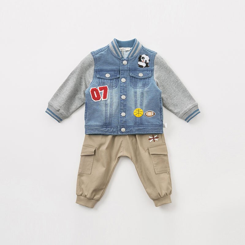 DBM10331 dave bella herbst infant kleinkind baby jungen denim mantel kinder hight kleidung
