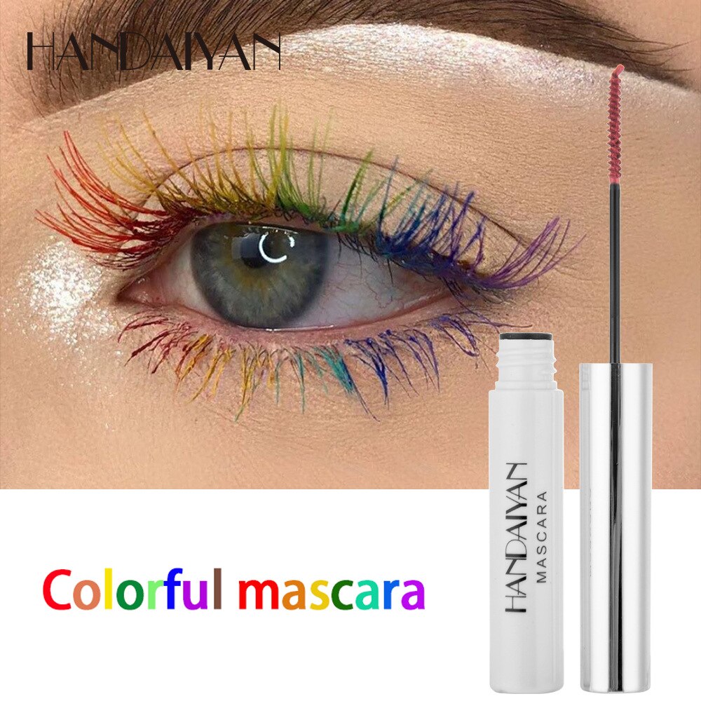 1pcs Color Mascara Waterproof 4d Silk Fibre Express Mascara Long-lasting Curling Lengthening Color Mascara 5ml