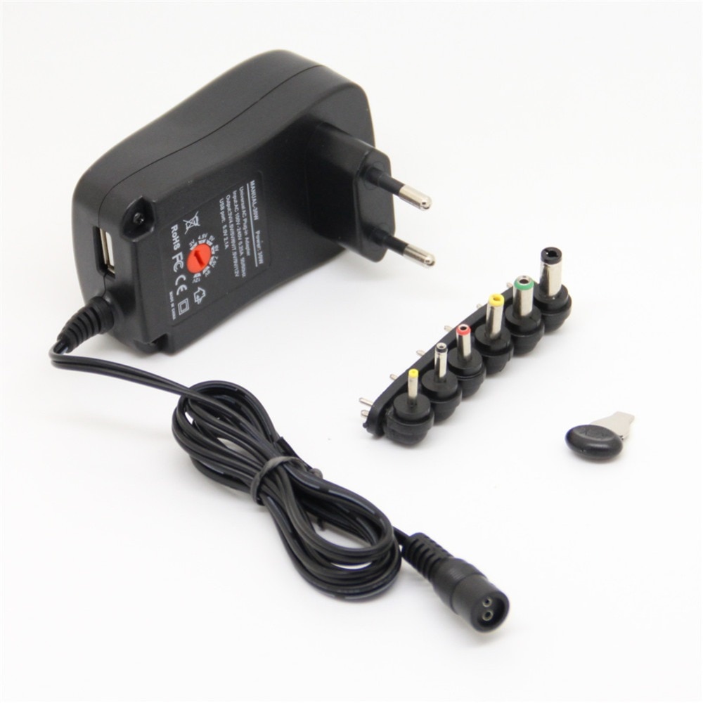 1 STKS 30 W Universele AC Wall Plug in Power Adapter 3 v 4.5 v 5 v 6 v 7.5 v 9 v 12 v 2.5A lader met 6 stukken tip stroomvoorziening