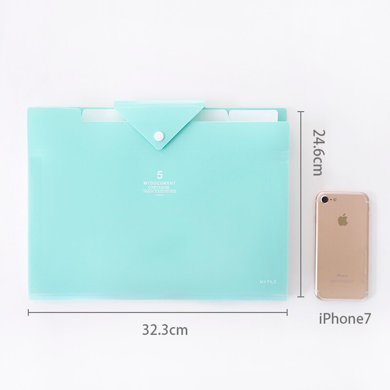 5/8 Pocket In De Map A4 Uitbreiden Bestandsmap Document Organizer 5/8 Zakken Accordeon Map Organizer Voor Documenten Tas: 8 into Blue