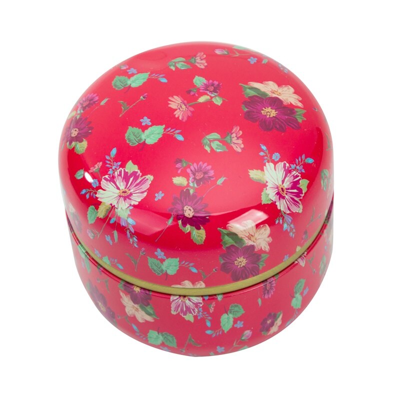 Japanse Stijl Bloem Rose Thee Box Ronde Vorm Blik Opbergdoos Candy Cookie Container Thee Jar Blikjes Case