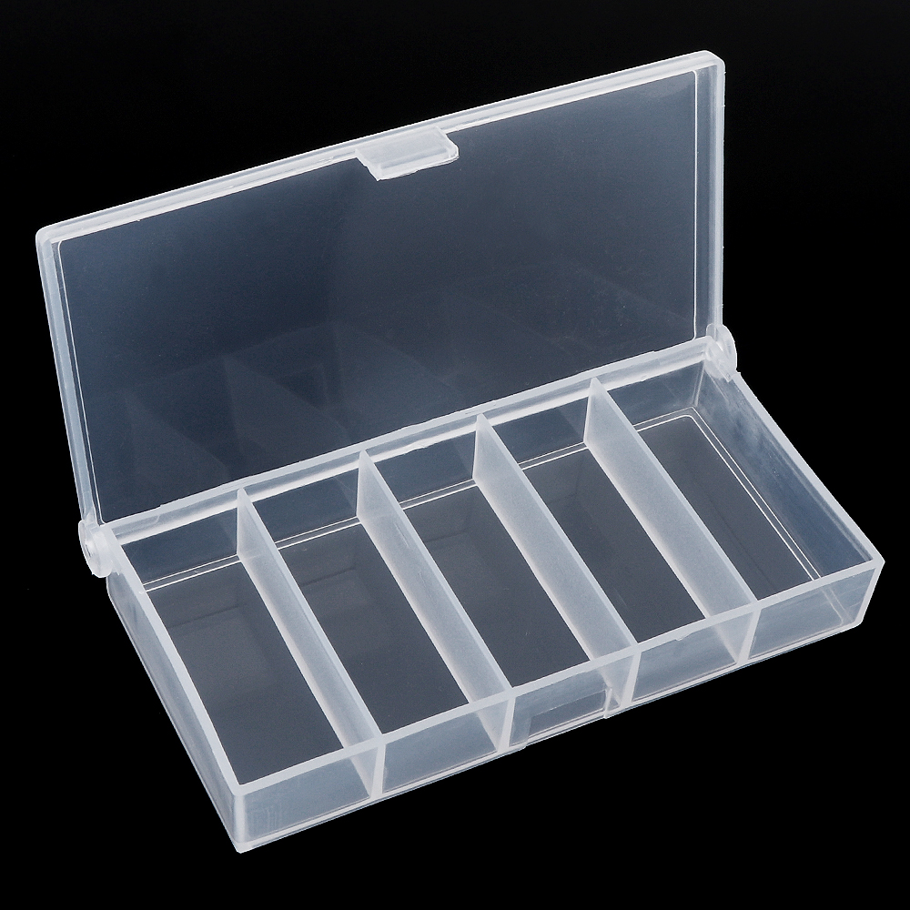5 Grid Transparante Pp Vissen Box Lokken Lood Haken Connector Case Collection Gereedschap