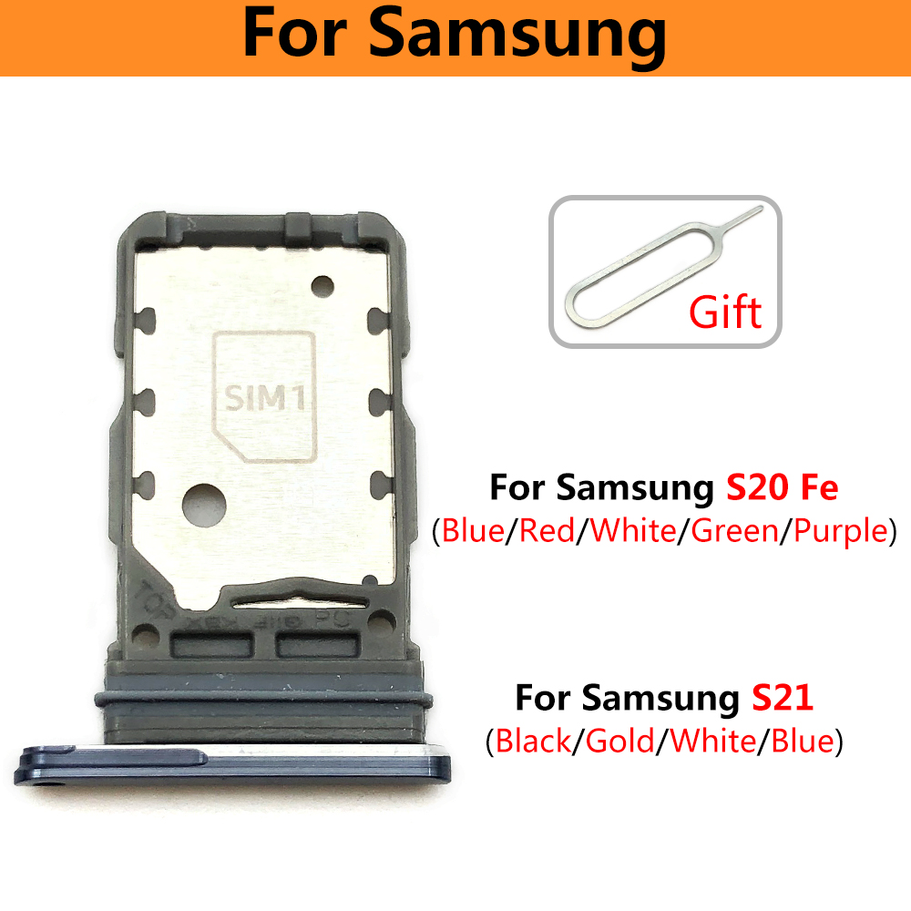 10 Pcs For Samsung S20 Fe S21 Sim Card Reader Holder Dual Sim Card Tray Holder Slot Adapter