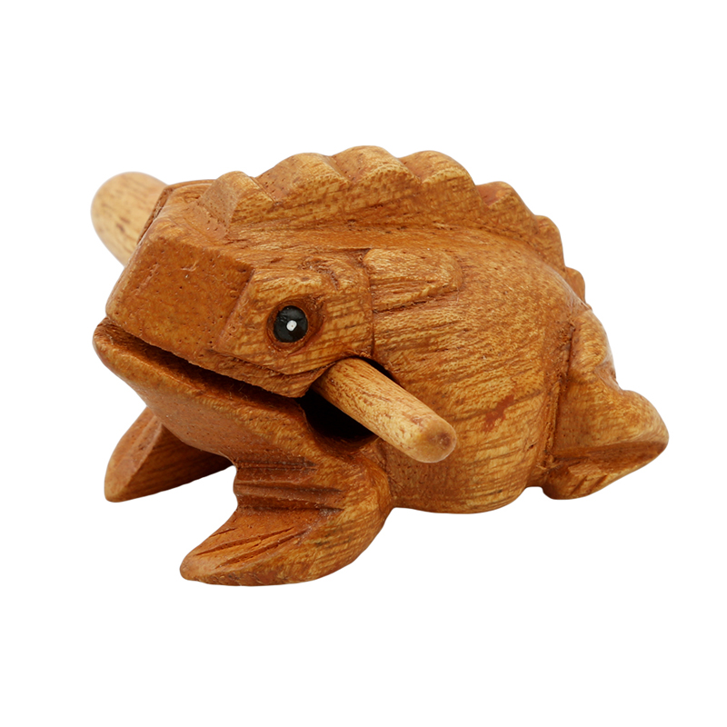 Decompression Toy Durable Cute Simple Children Toys Funny Kid Toy Wood Color 4 Inch Frog Decompression Toys