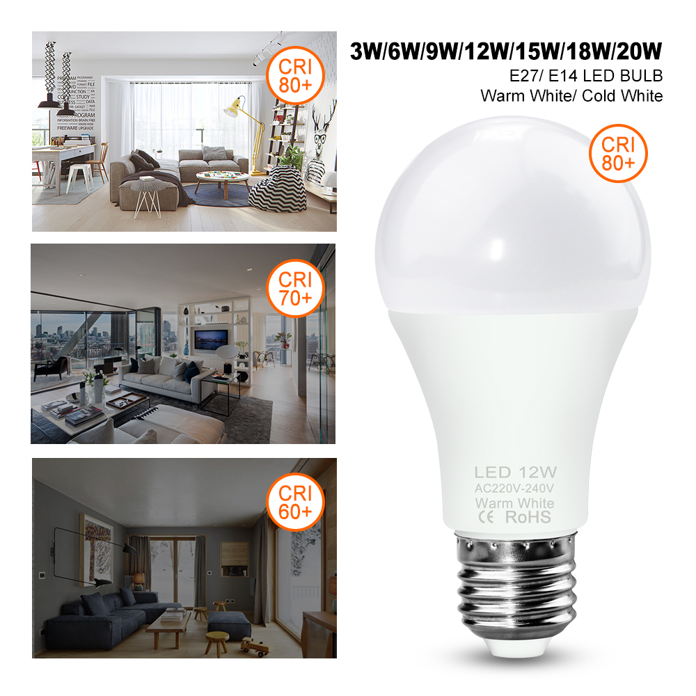 LED-lampe E27 Lampe E14 Licht Leds Chanderıer 220V Lampara 3W 6W 9W 12W 15W 18W 20W Für Wohnzimmer Energiesparende 240V Bombilla