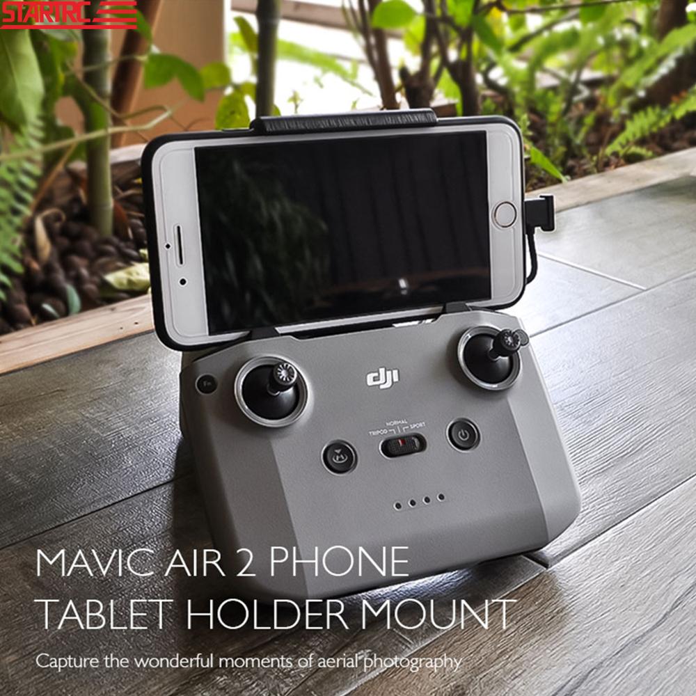 Startrc dji mavic air 2 tilbehør telefon / tablet holder fast monteret klipbeslag stativ til mavic air 2 drone med kamera