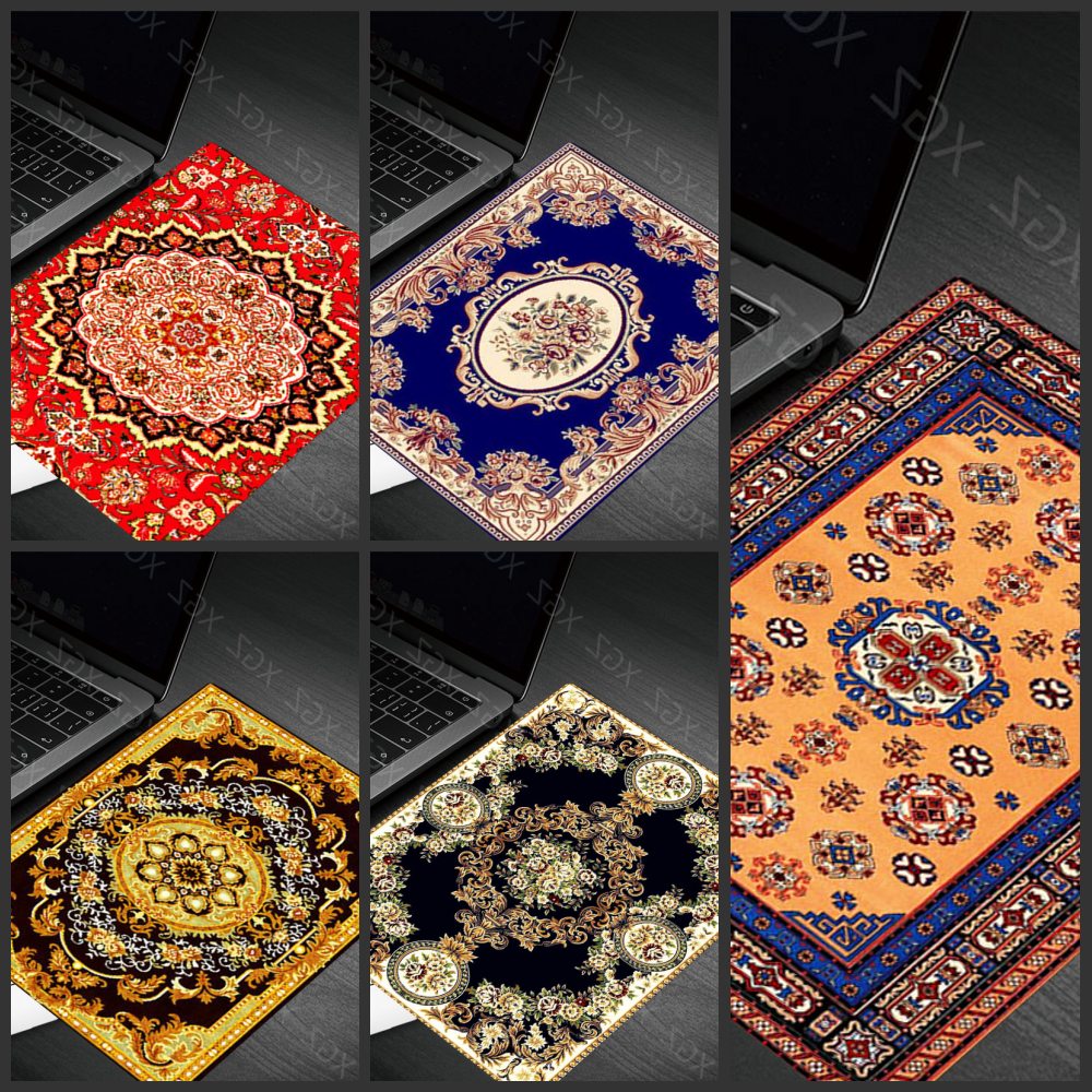 Yzuoan Products Persian Rugs Comfort Small Mouse Mat Gamer Mouse Pad Pattern Soft Gaming Accessories Mousepad Desk Mat