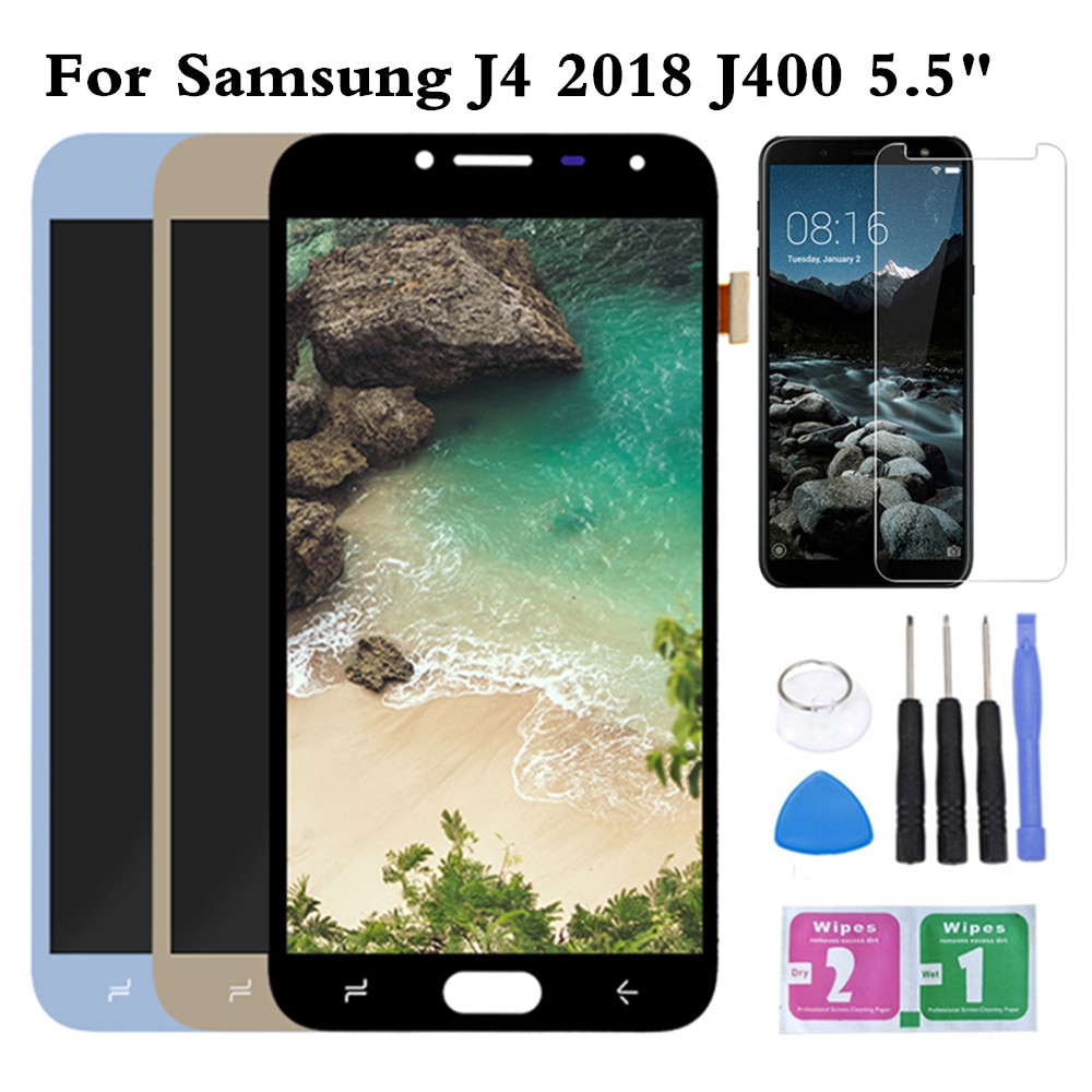 Display Complete For Samsung Galaxy J4 J400 LCD Tough Screen Digitizer Assembly For Samsung J400F J400H J400P