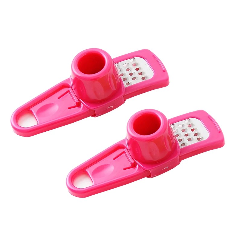 1PCS Knoflook Crusher Druk Multifunctionele Handleiding Gember Knoflook Slijpen Rasp Cutter Knoflook Dunschiller Keuken Gereedschap: Donker Kaki