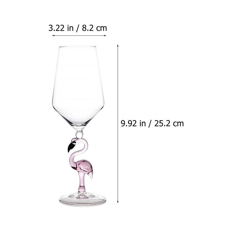 Verre à vin décoratif en forme de flamant rose, 1 pièce, pour la maison, Bar, Restaurant, verre à vin, gobelet en verre de Bordeaux (rose): 330ml