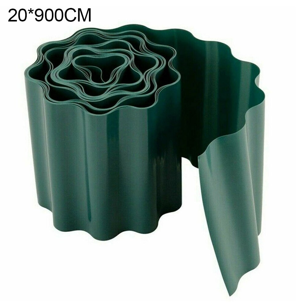 Garden Lawn Edging Strip Flexible Plastic Decoration Border Courtyard Fence 9M: 20x900CM