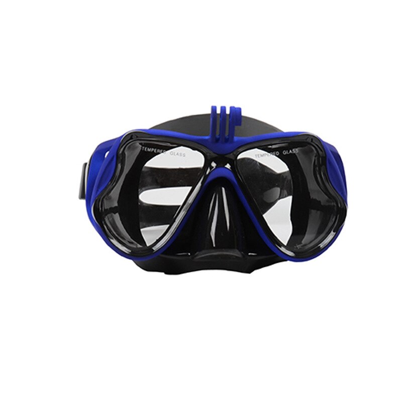 Camera Diopter SnorkelingPrescription Diving Masks With Myopia Lens Underwater Mask Corrective Scuba Mask For Sports Camera: Blue