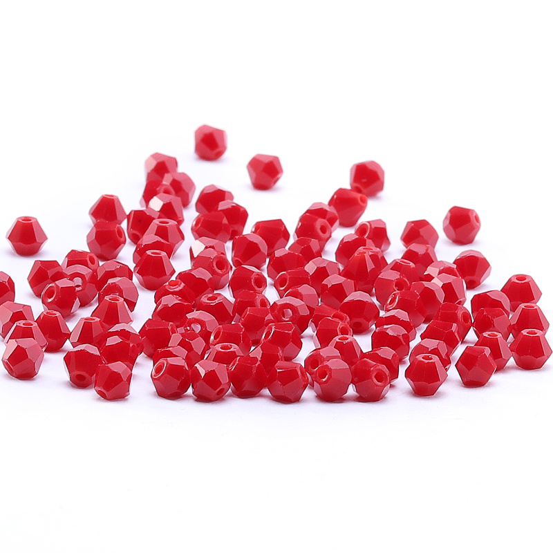 300 Uds. Exquisitas cuentas de cristal sueltas bicono de 4mm para accesorios de fabricación de joyas 001-020