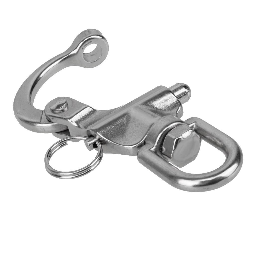 70mm Stainless Steel Quick Release Swivel Shackle Marine Boat Anchor Chain Eye Shackle Swivel Snap Hook Hardware