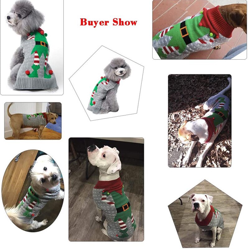 Noël chien pull elfe Clown vêtements chauds pour petit moyen grand chiens chats Halloween déguisement pour animaux de compagnie Chihuahua teckel