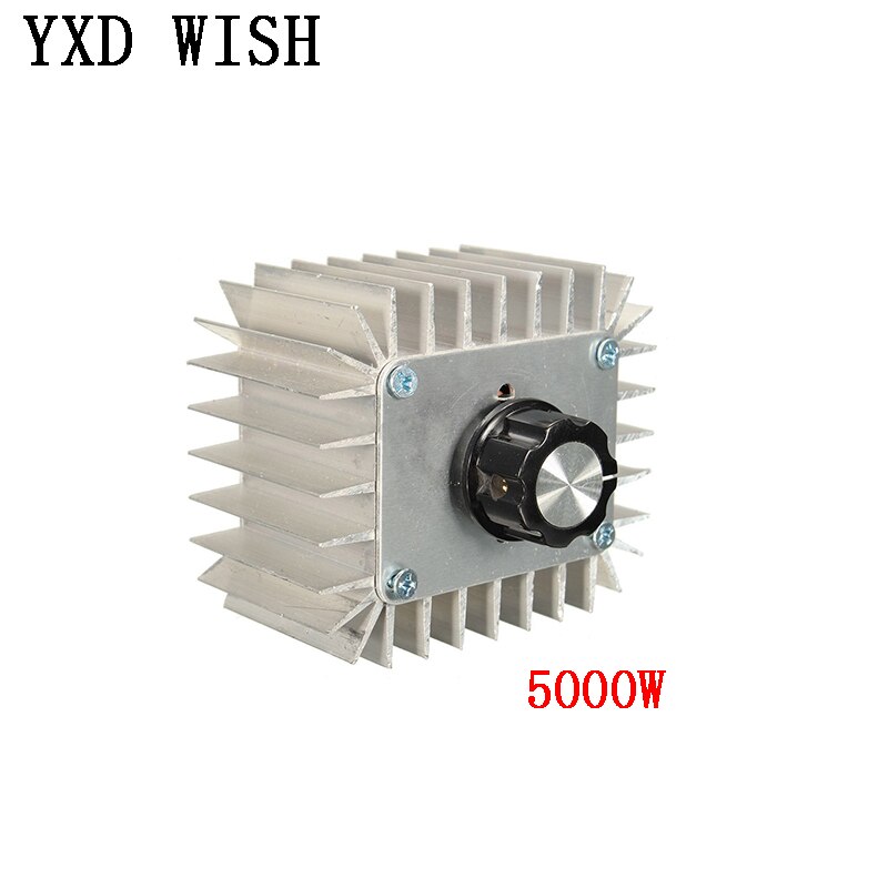 Ac 220v 4000w/5000w/10000w scr spændingsregulator dæmpning leddæmper motor hastighedsregulator termostat dimer 220 v strømforsyning: 5000w